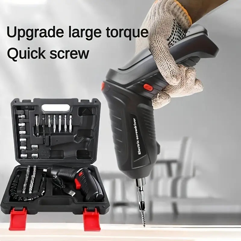 Metal Electric Screwdriver with 47 pcs Screwdriver Bit Set Home Accessories