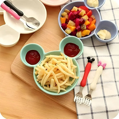 Mickey Shaped Kidssnack Serving Sectioned Plate - Home & Kitchen