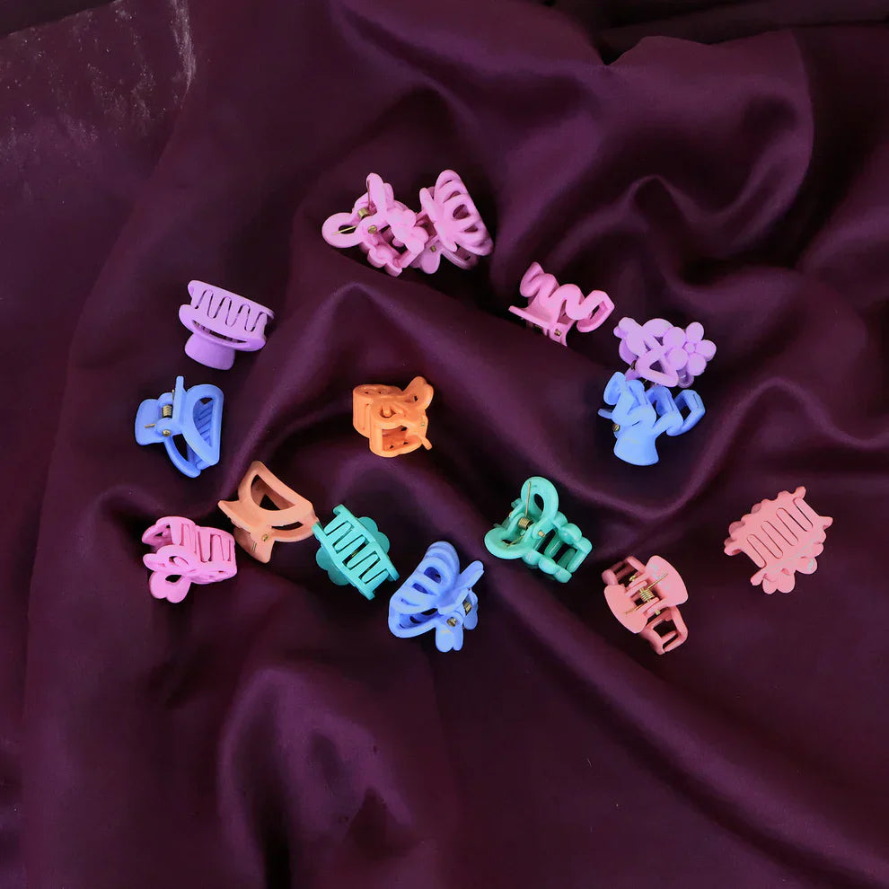 Mini Hair Claw Clips for Girls – 3 Pcs - Health & Beauty