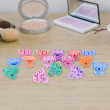 Mini Hair Claw Clips for Girls – 3 Pcs - Health & Beauty