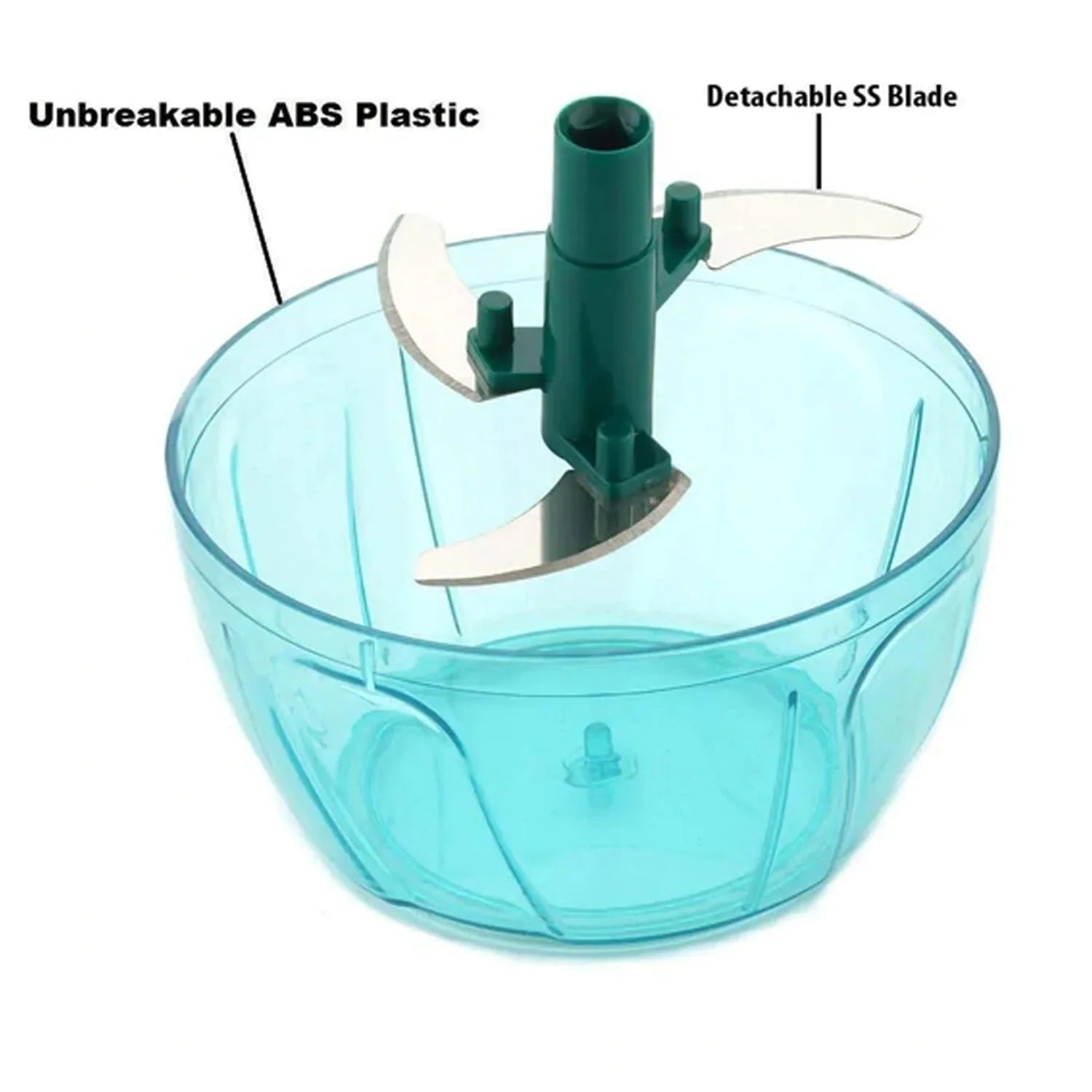 Mini Plastic Vegetable Chopper – 550ml - Home & Kitchen