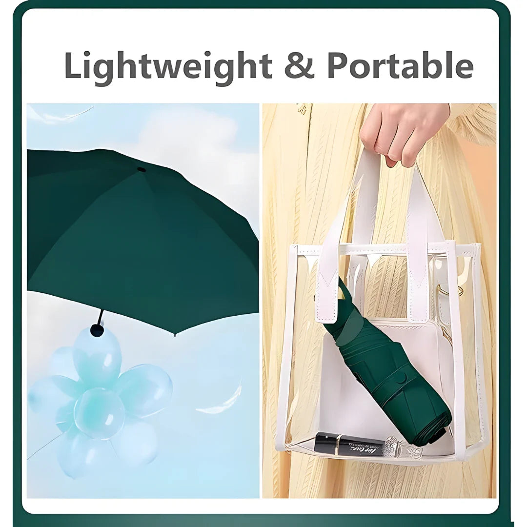 Mini Umbrella with Case for Men & Women (Manual Open)