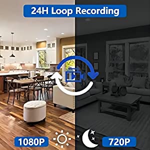 Mini Wireless WiFi,Cameras with Indoor Video Recorder