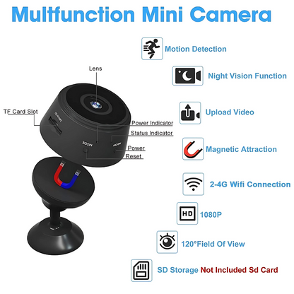 Mini Wireless WiFi,Cameras with Indoor Video Recorder