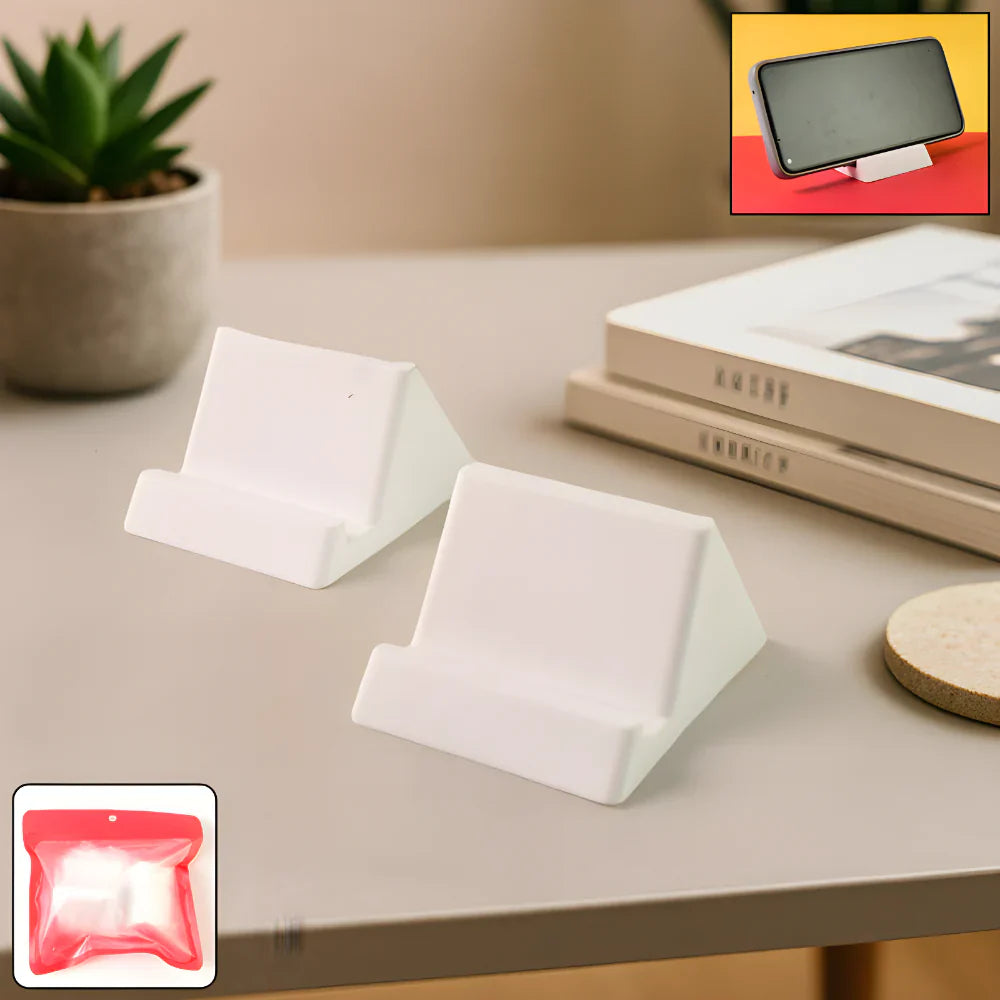Basic Square Phone Stand Compact Plastic Phone Stand with Angled Design – Lightweight and ...