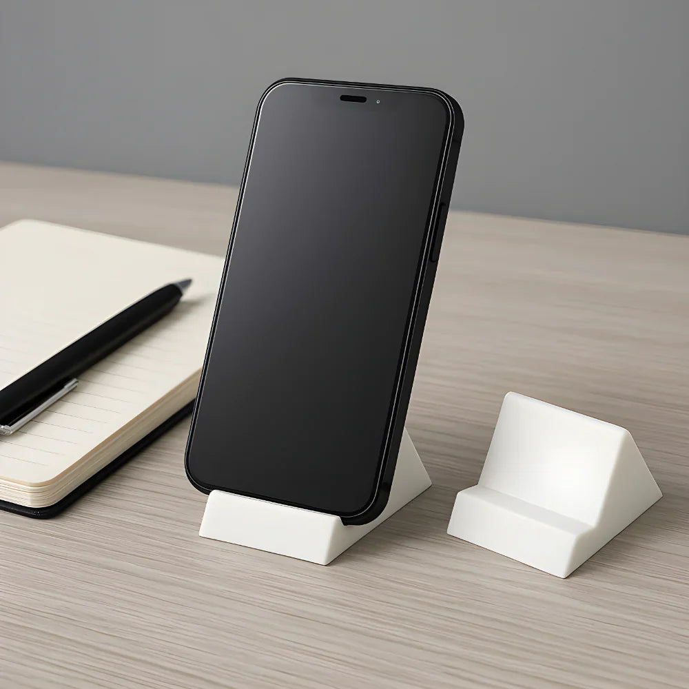Basic Square Phone Stand Compact Plastic Phone Stand with Angled Design – Lightweight and ...
