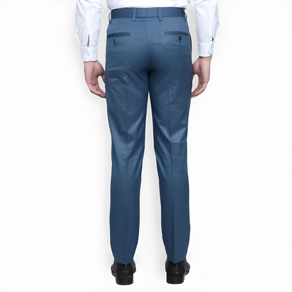 Modern Blue Formal Trousers