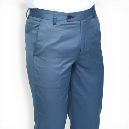 Modern Blue Formal Trousers clothing