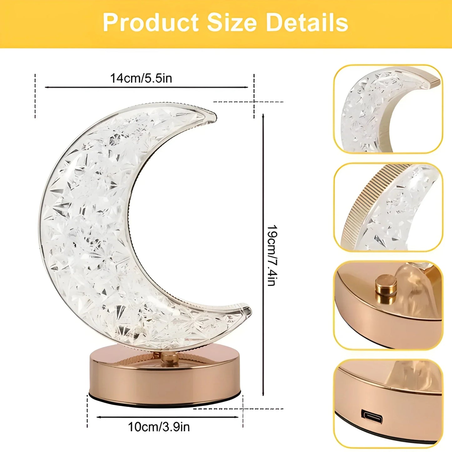 Best moon shape touch table lamp - desk lamps | 2025 | fast shipping