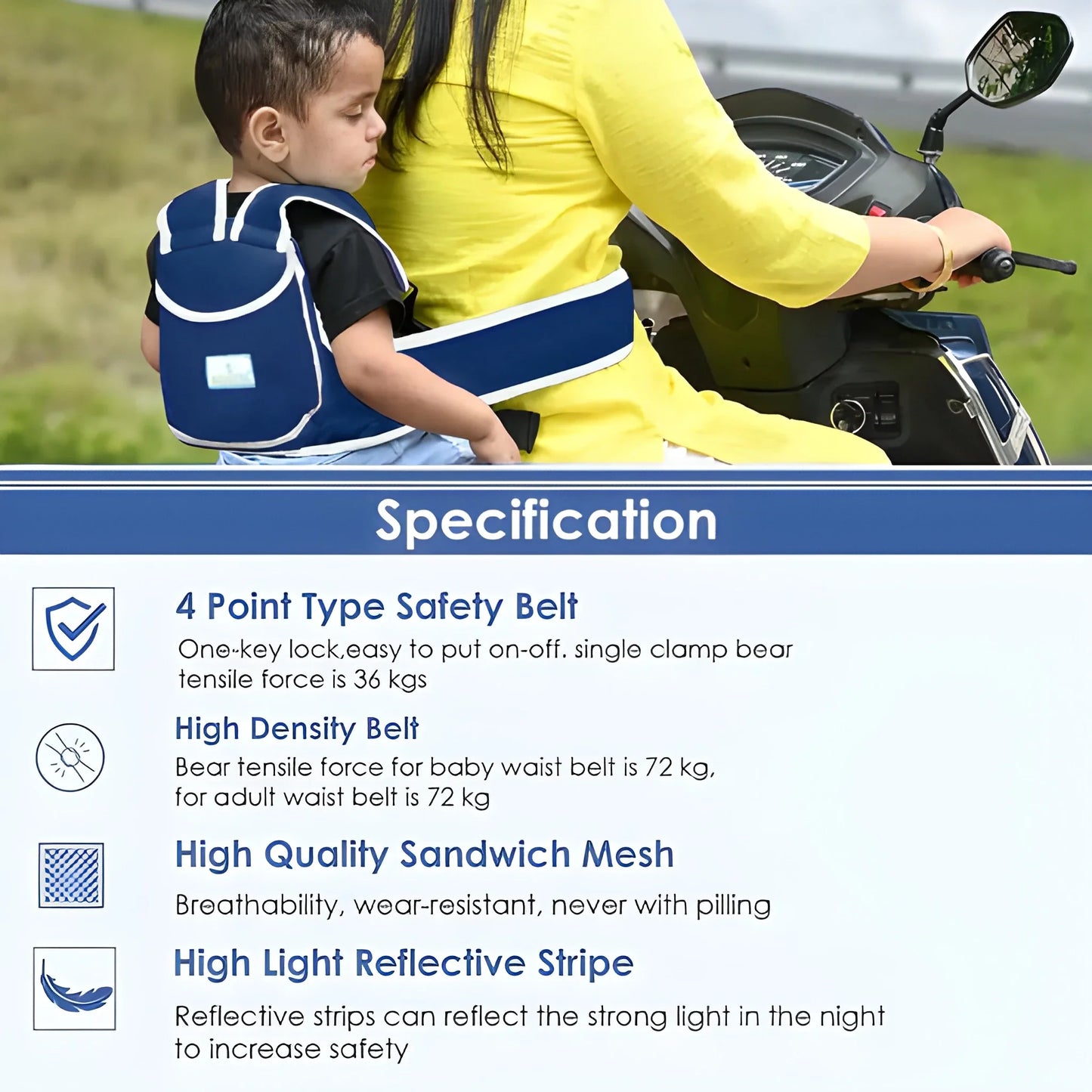 Motorcycle Kid Safety Belt