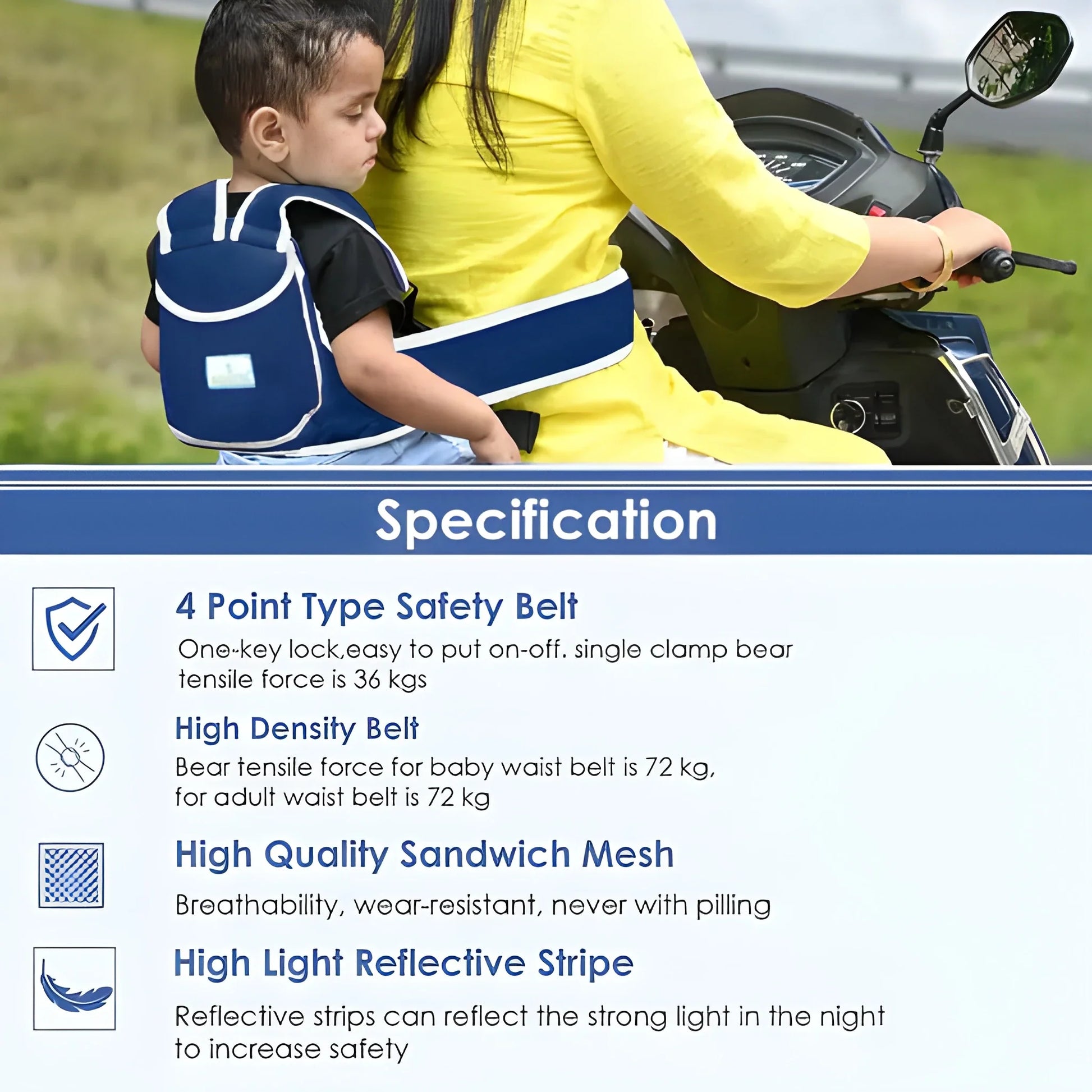 Motorcycle Kid Safety Belt