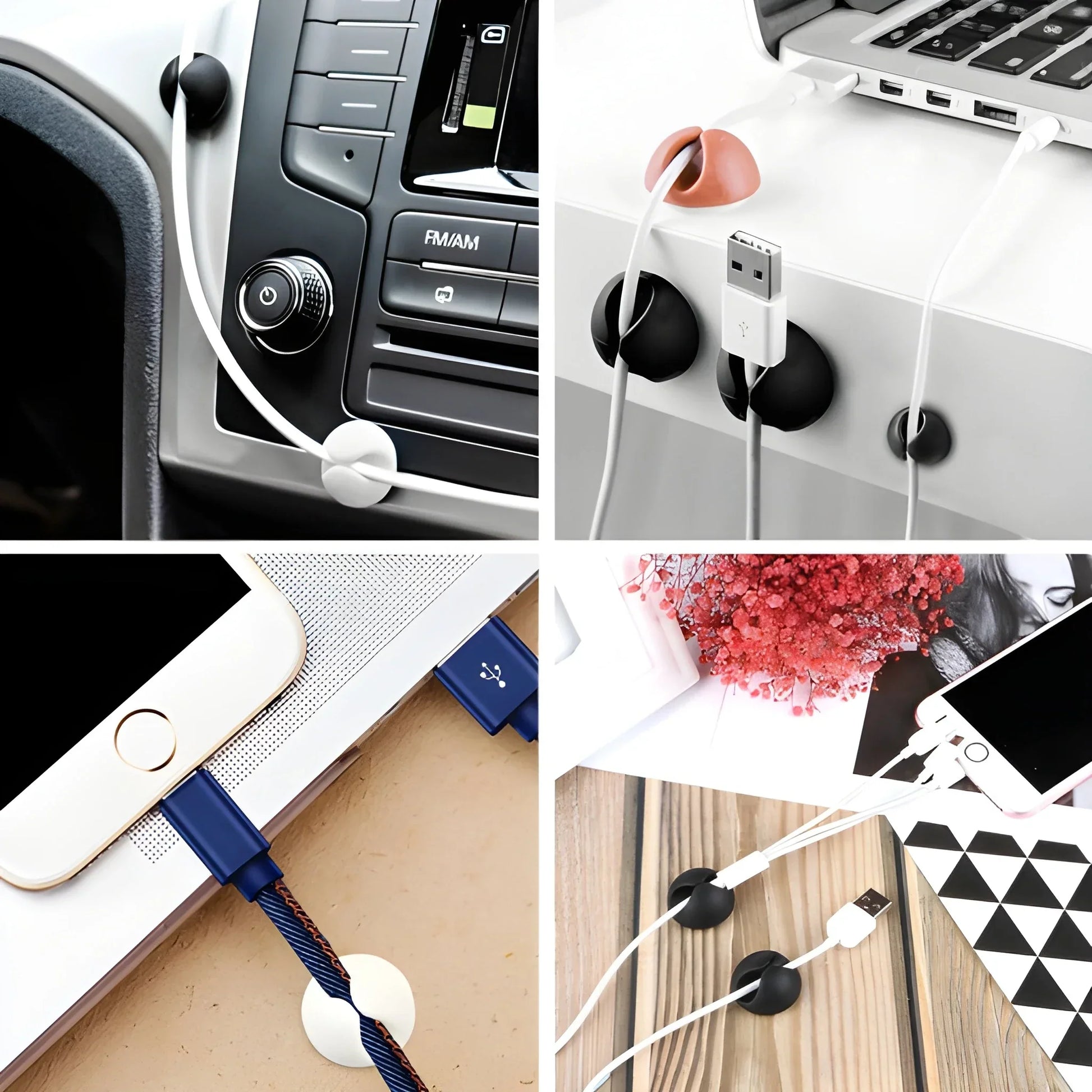 Multi-Size Cable Clips Set - mobile accessories