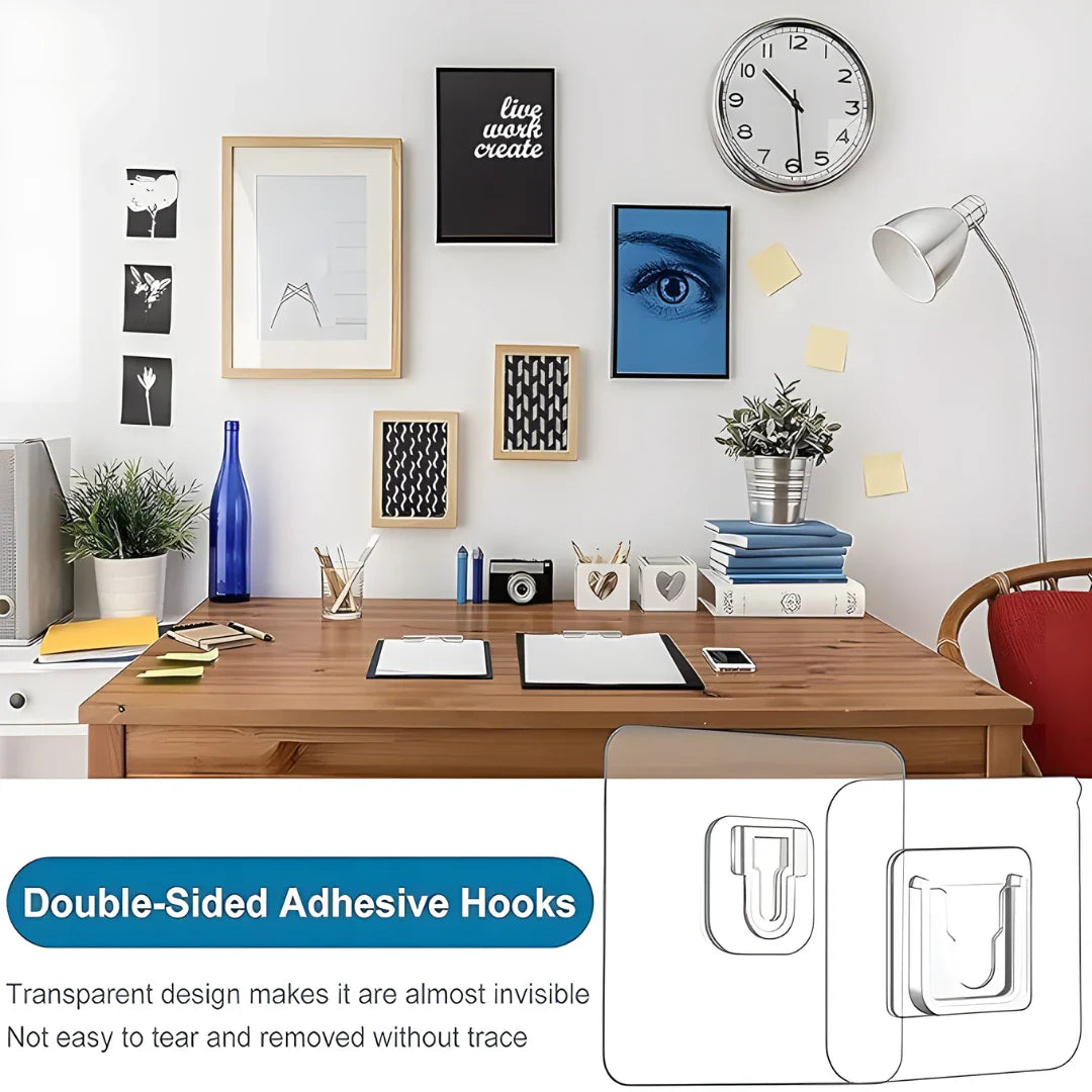 Multipurpose Self Adhesive Hook Holder (Pack of 10pc)