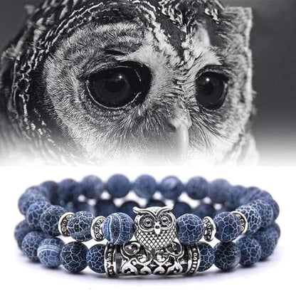 Natural Stone Owl Bracelet jewelry