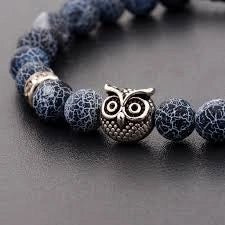 Natural Stone Owl Bracelet jewelry