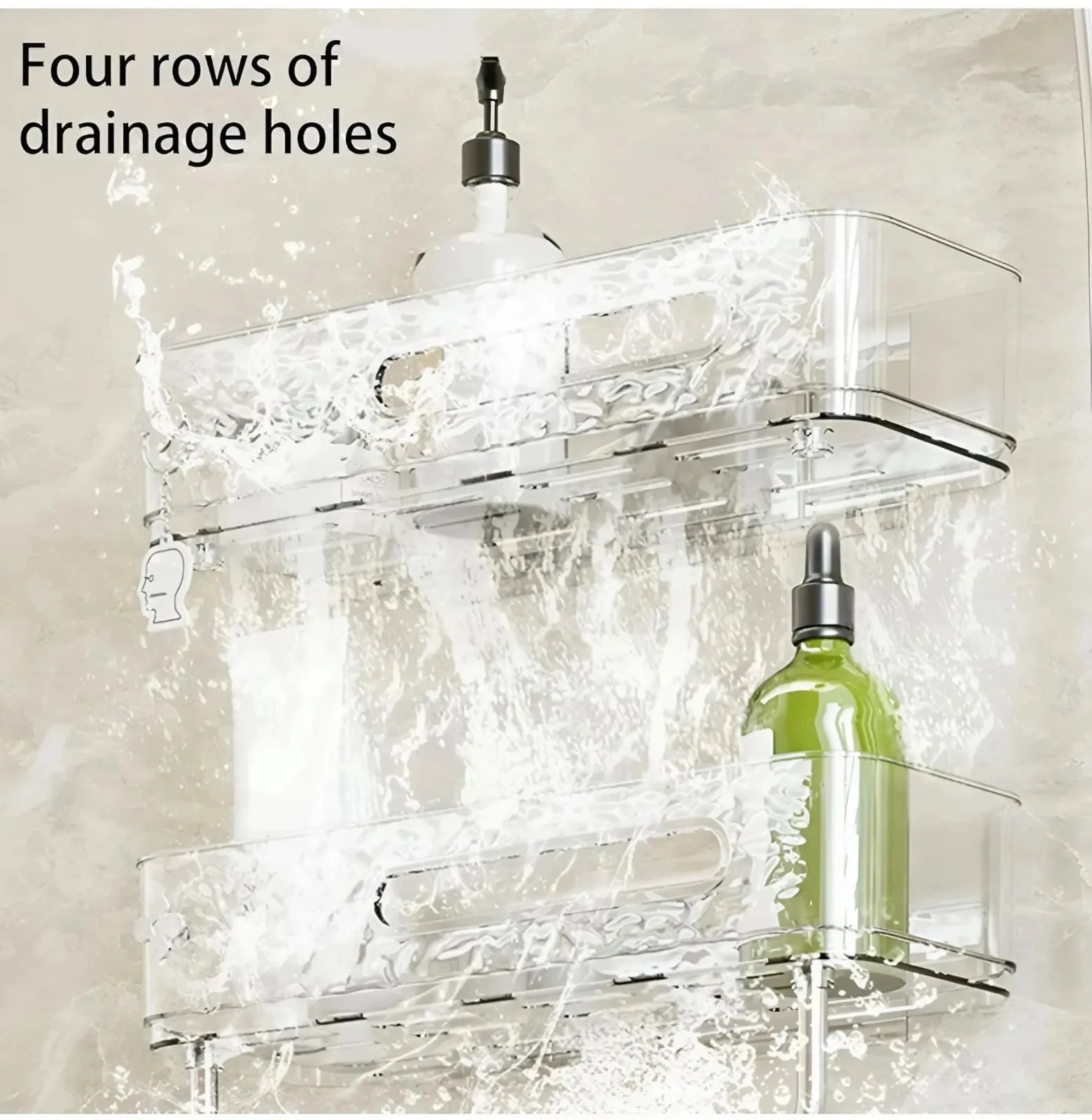 No Drill Shower Shelf