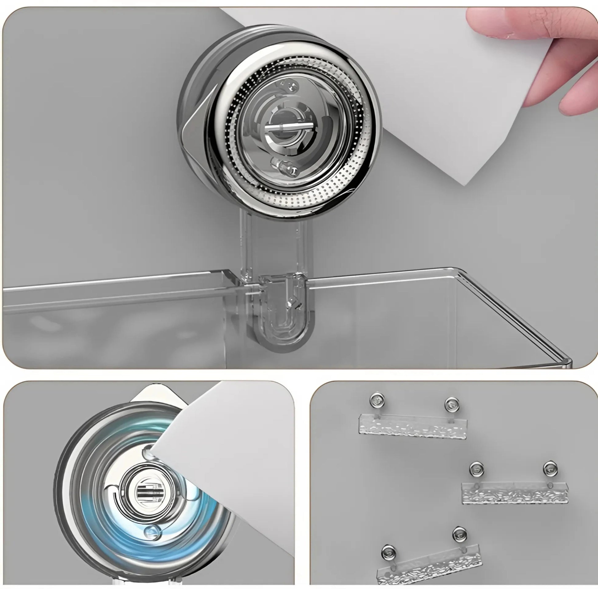 No Drill Shower Shelf