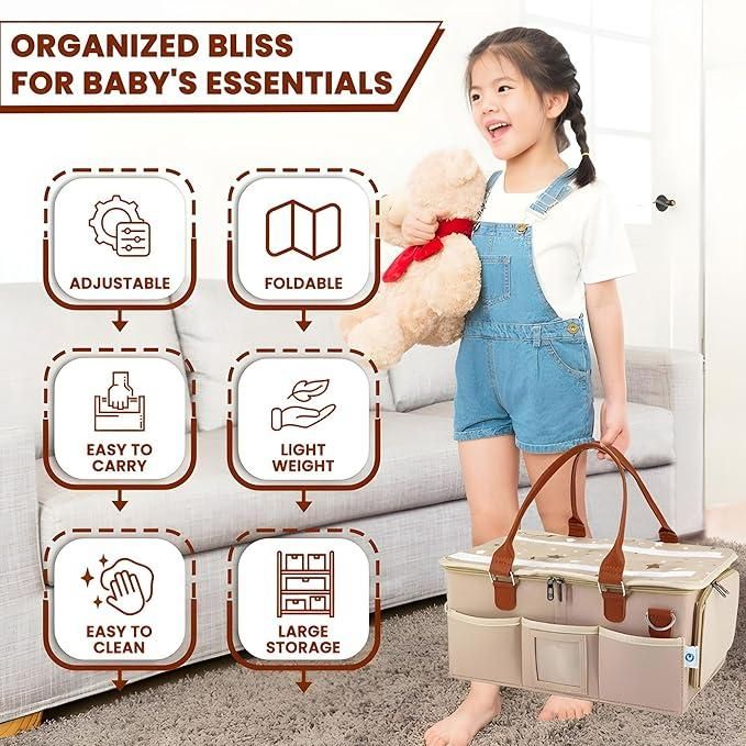 Nursery Storage Organizer Foldable and Portable for Travelling