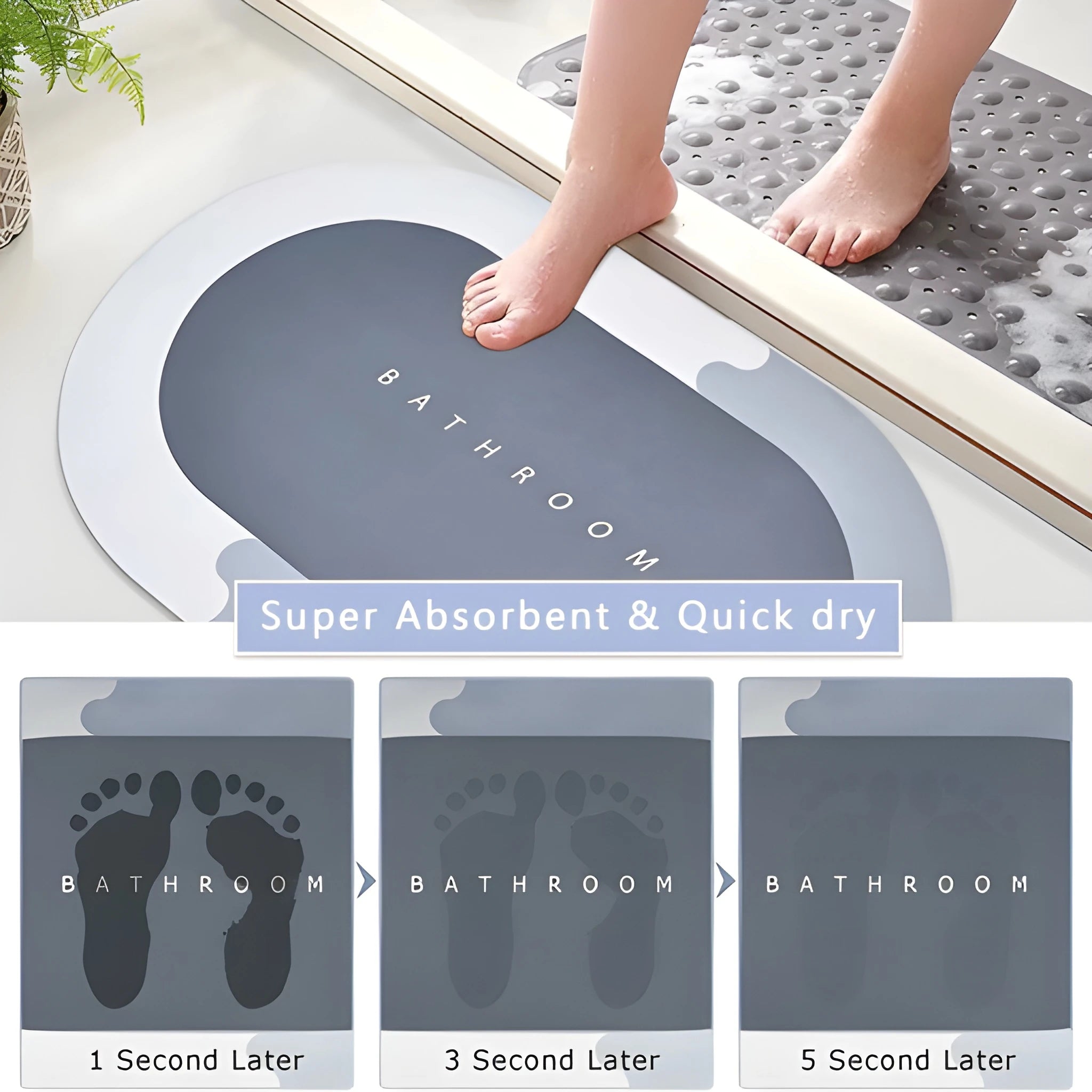 Quick Dry Super Absorbent Bath Mat