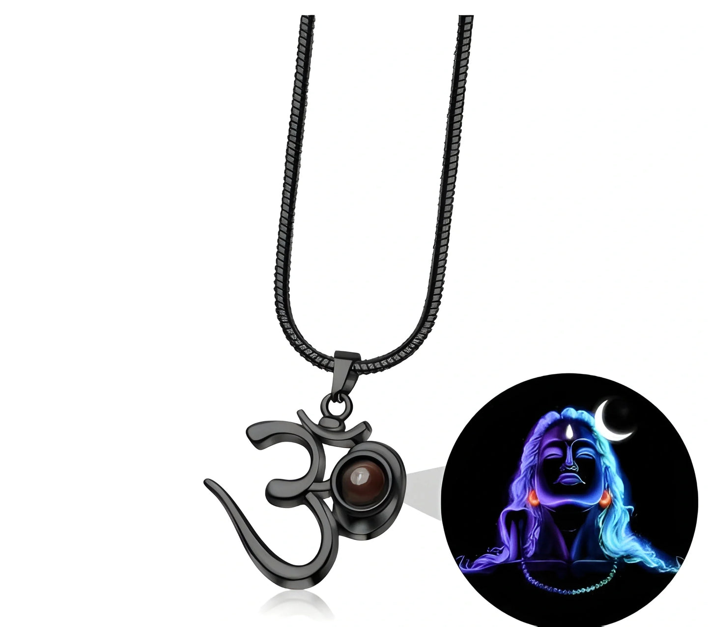 OM Adiyogi Steel Pendant