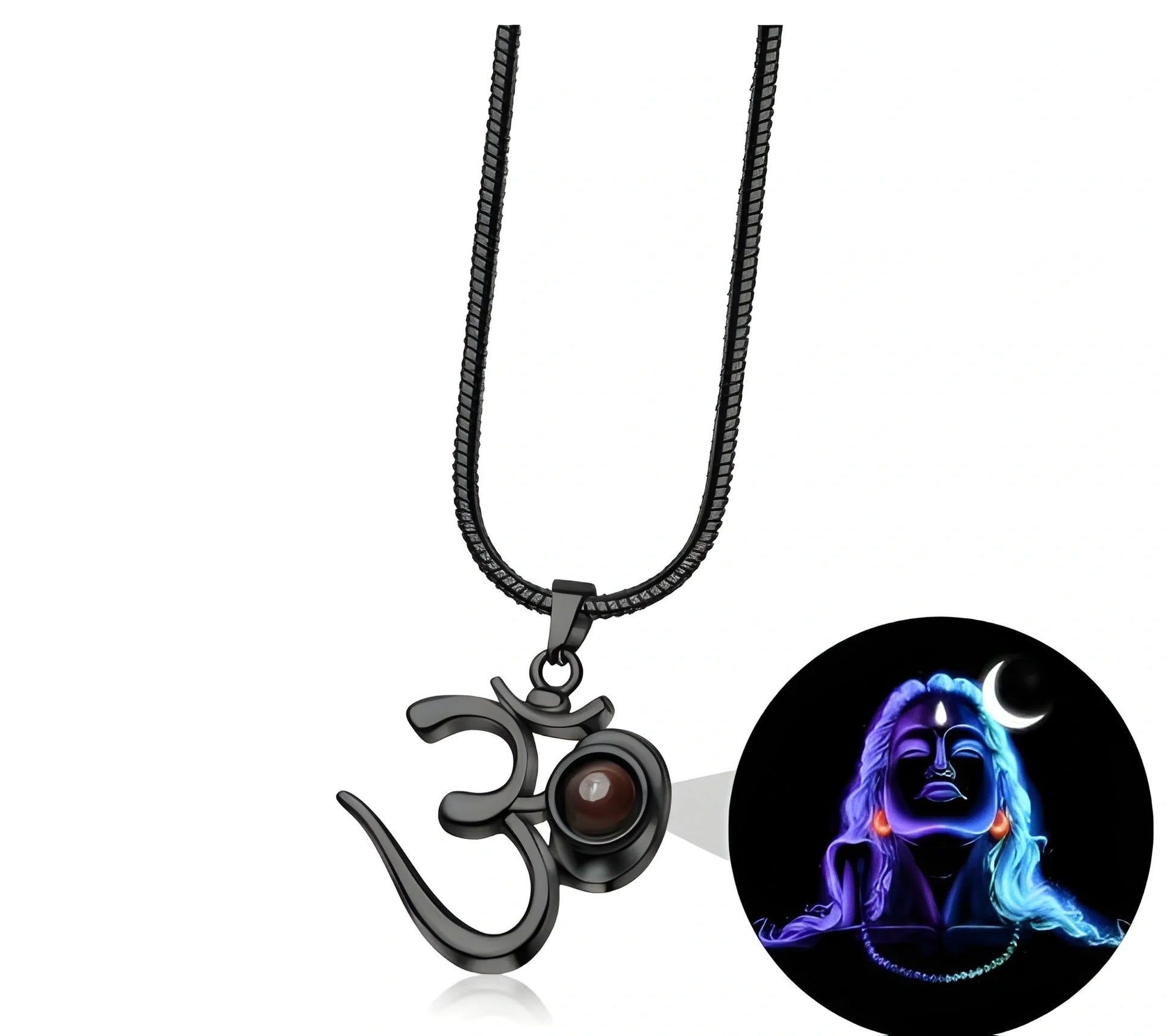 OM Adiyogi Steel Pendant