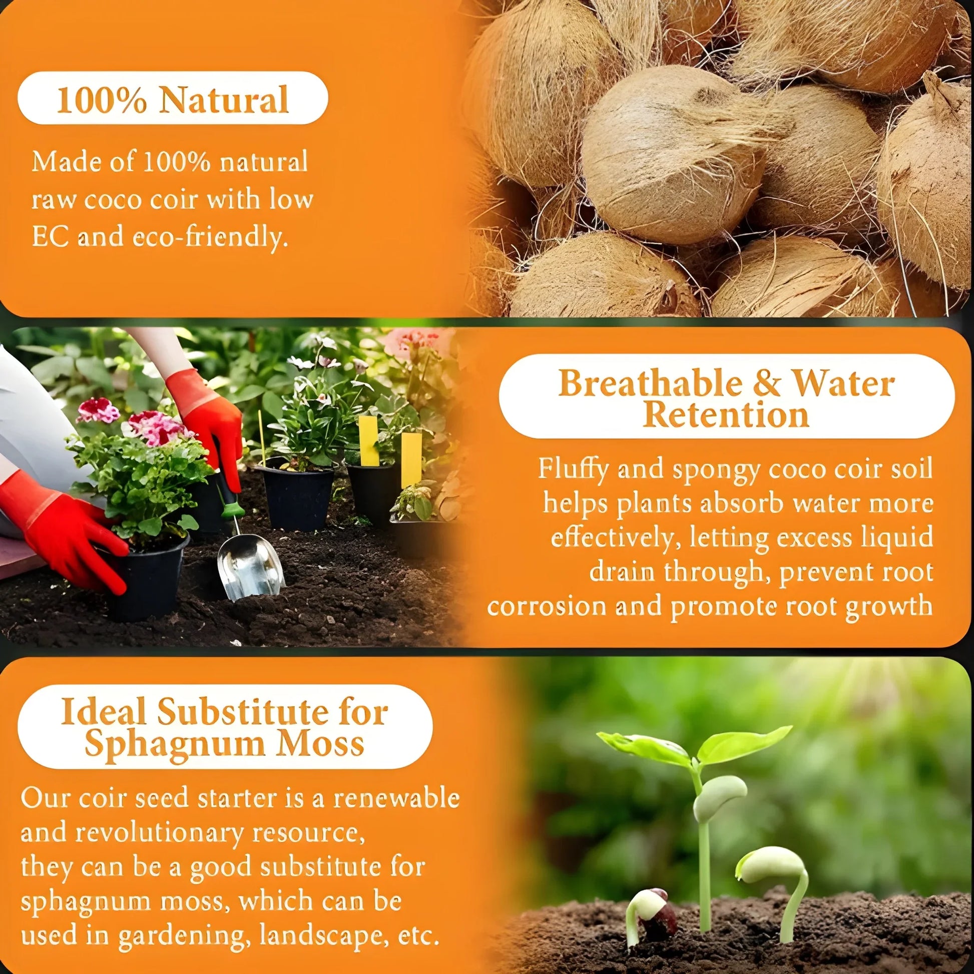 Organic Coconut Coir Bricks