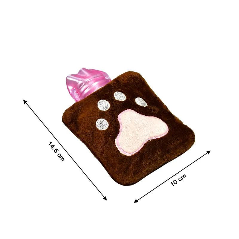 Paw Print Small Hot Water Bag With Cover - Health Care