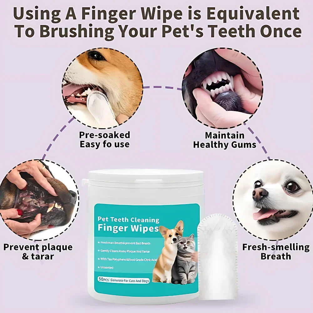 Pet Teeth Cleaning Wipes