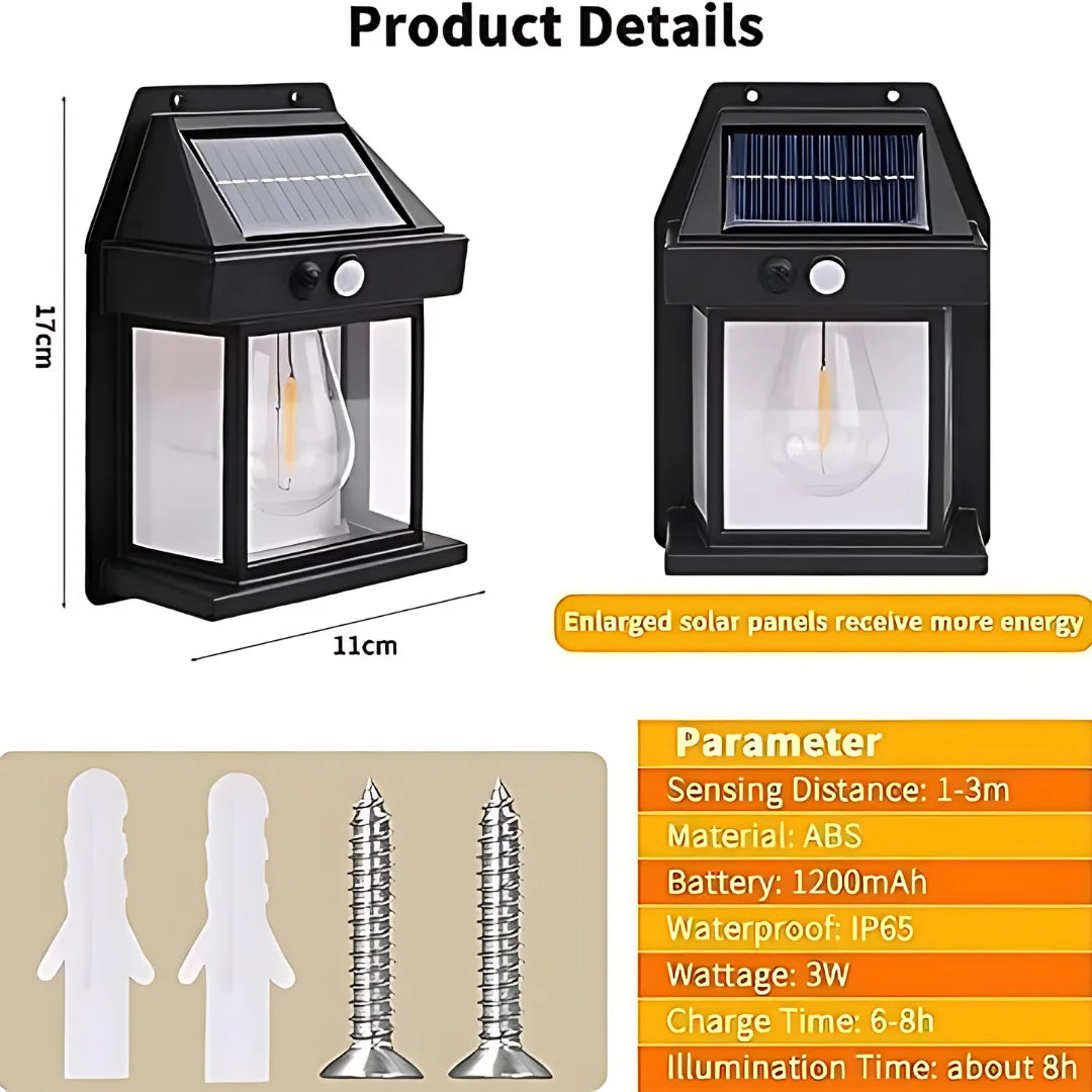 Solar Light Outdoor Wall Light (Pack of 1)