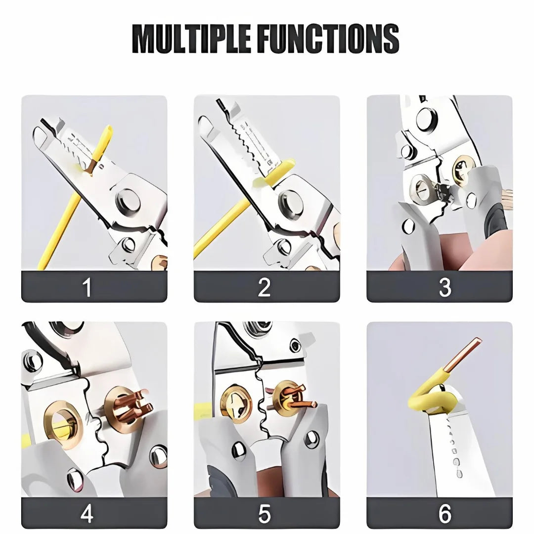 10 in 1 Cable Looping, Splitting, Cutting Pliers Wire Strippers