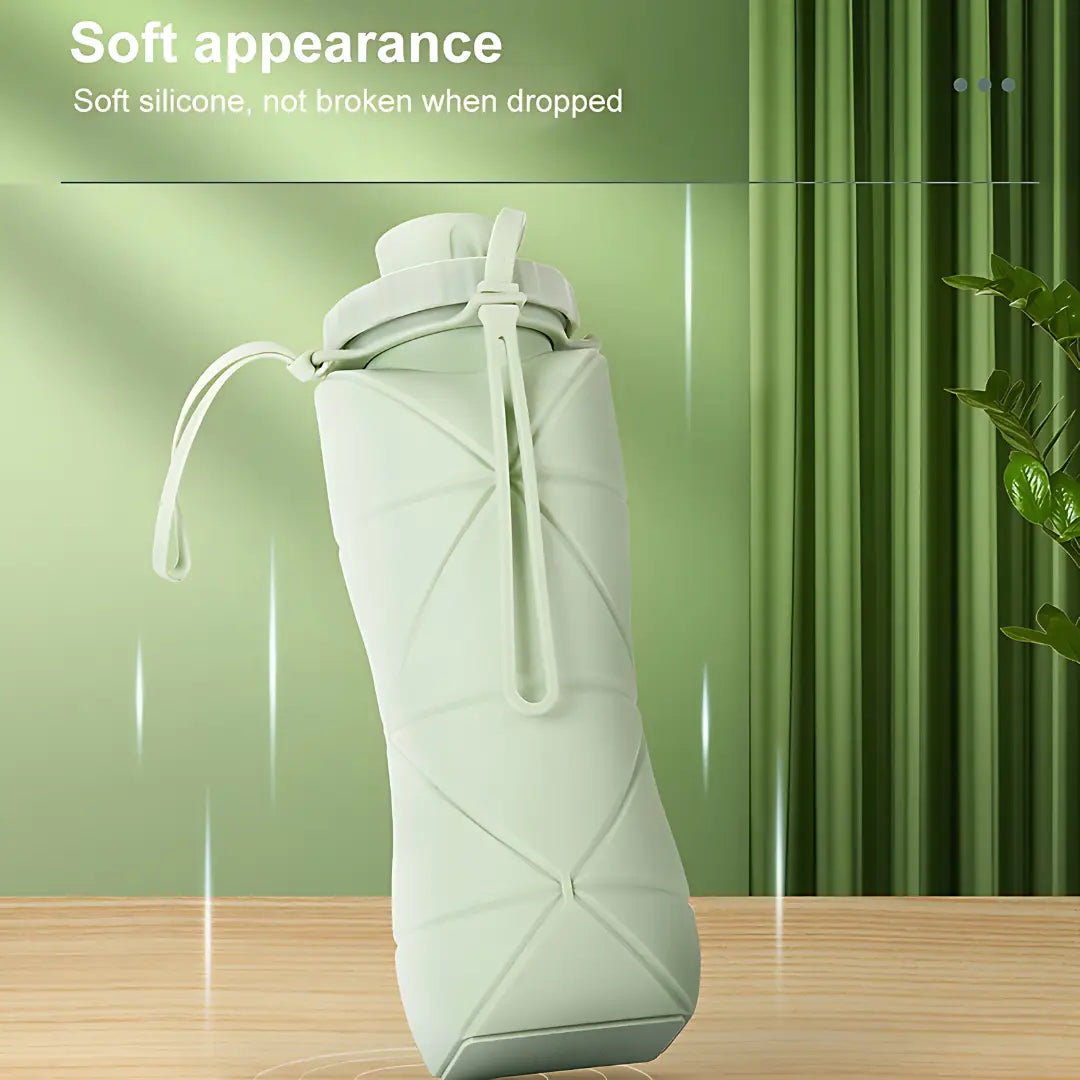 Foldable Silicone Water Bottle with Portable Buckle 700 ml (Pack of 2)