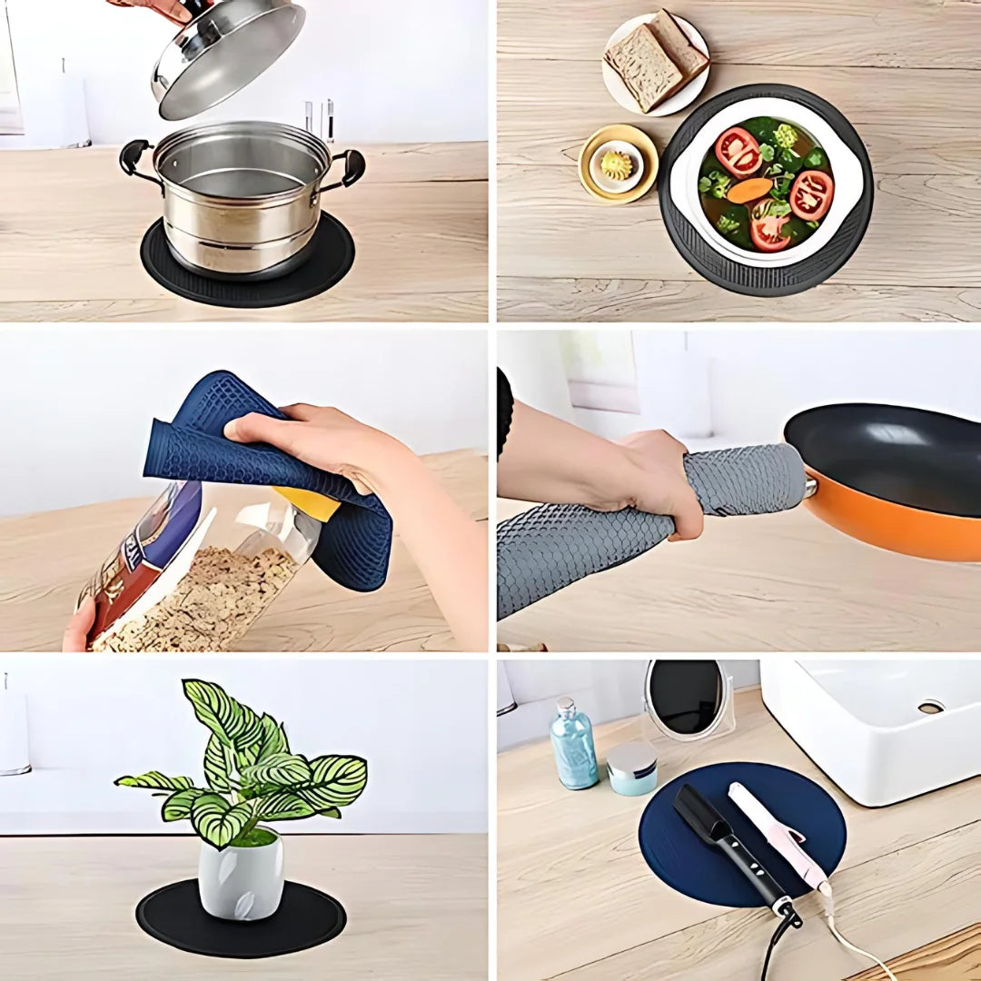 Silicone Heat Resistant Table Mat (Pack of 4)