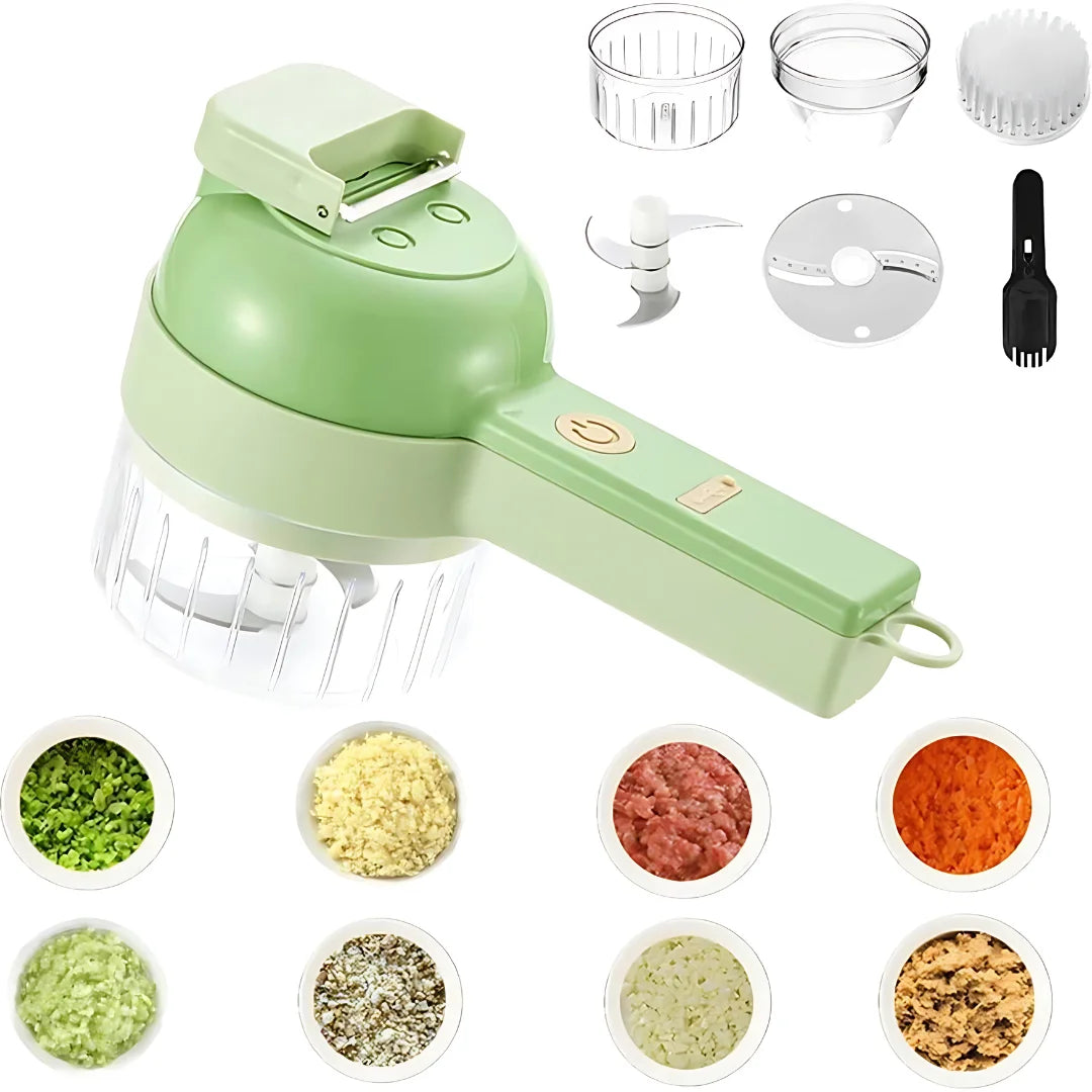 4 in 1 Portable Electric Vegetable Cutter Set