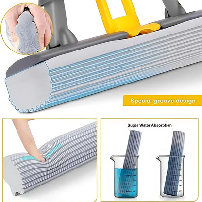 Multi-Purpose Foldable Floor Cleaning Squeeze Mop Wiper