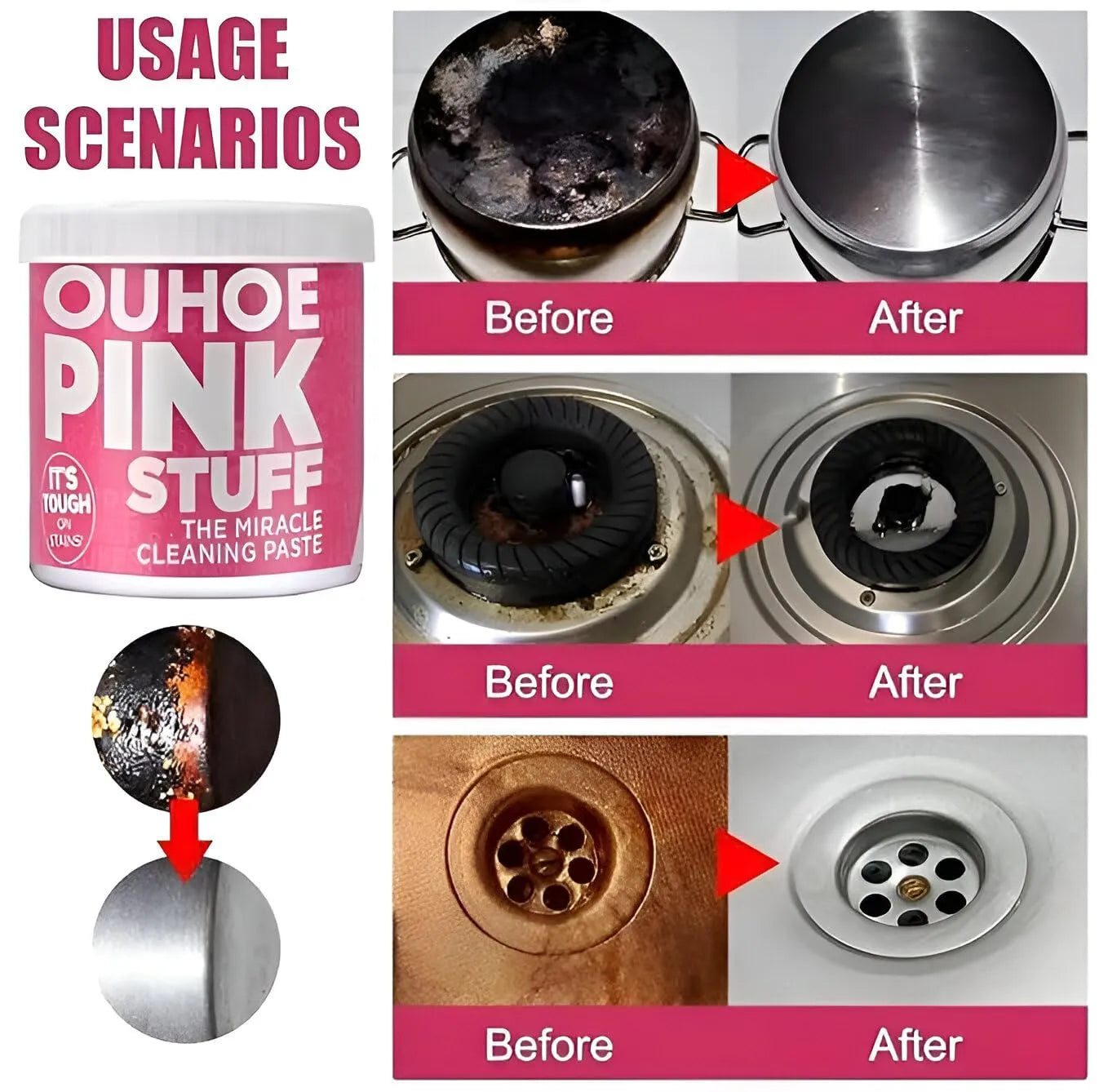 Pink Stuff Cleaning Powder 100g (Pack of 2) Home Improvement