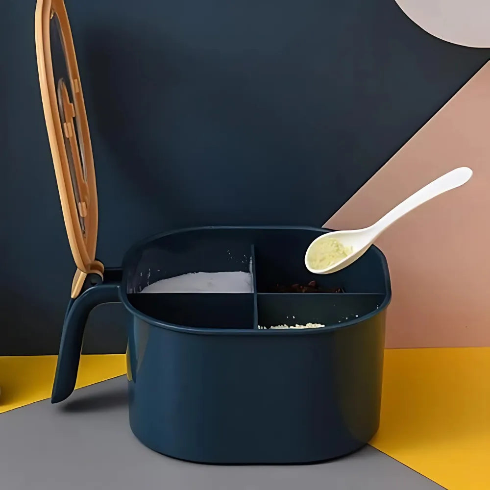 Plastic 4 Section Fancy Masala Box