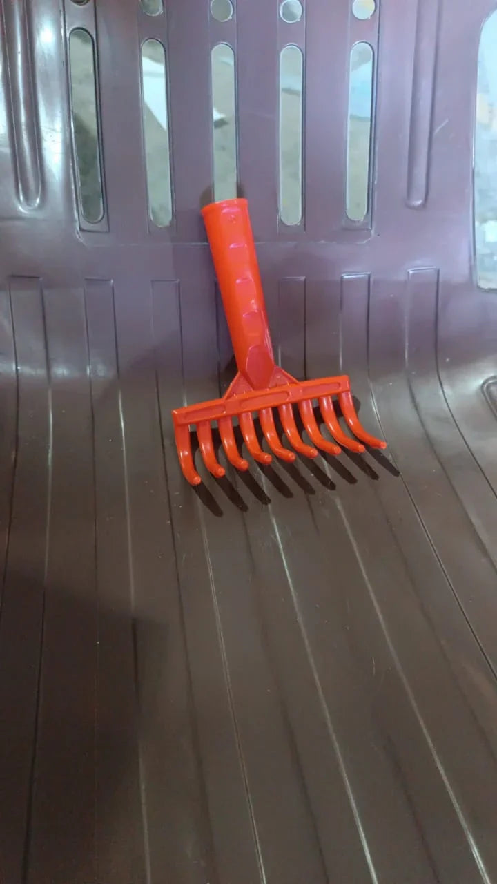 Hand Spring Tooth Rake Heavy Duty Plastic Garden Hand Rake – 9-Tooth Cultivator Tool for ...