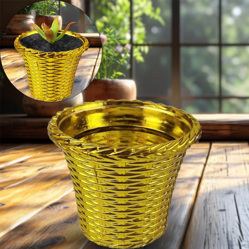 Plastic Flower Valencia (Pot) Home And Outdoor (1 Pc) - Improvement