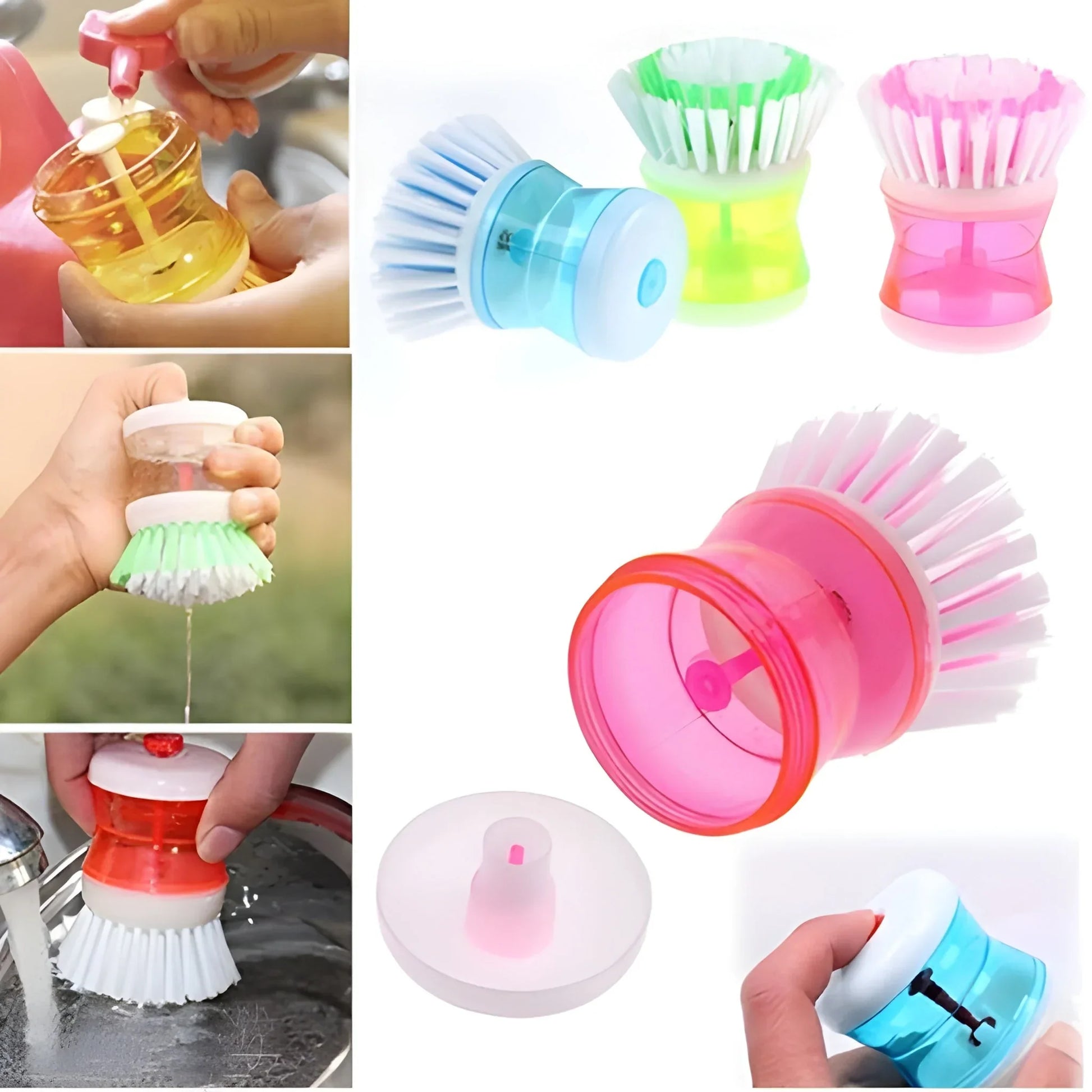 Plastic Wash Basin Brush Cleaner With Liquid - Industrial & Scientific