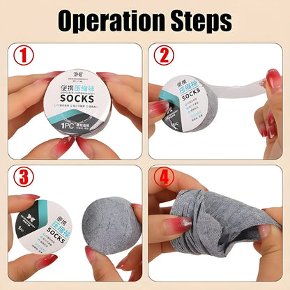 Portable Disposable Compressed Socks - Clothing & Accessories