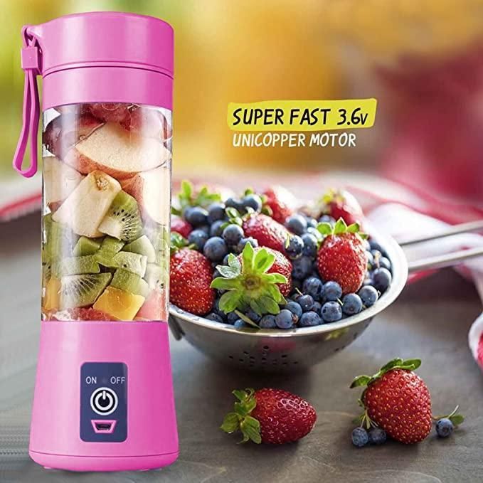 Portable Electric USB Juice Maker Bottle | Blender Grinder Mixer | Rechargeable Bottle with 6 Blades With Magnate 1