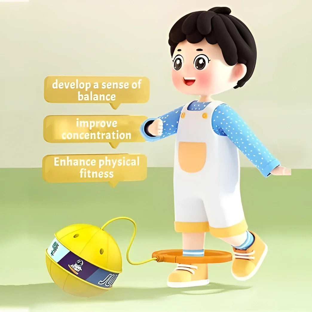 Portable Foldable Colorful Flash Wheel Swing Ball kids activiy