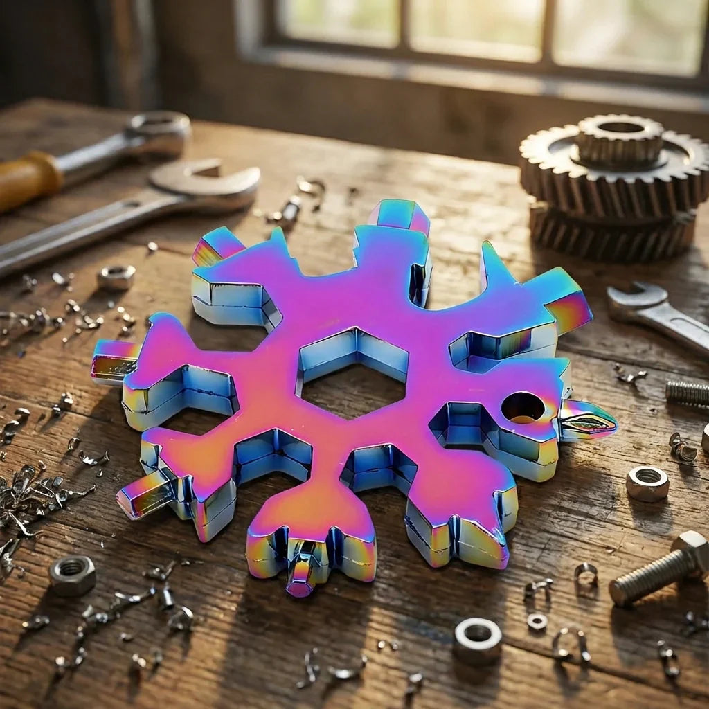 Snowflake Multitool Durable stainless steel snowflake multi tool with compact design ...