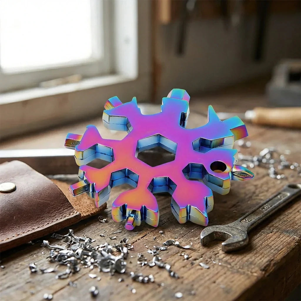 Snowflake Multitool Durable stainless steel snowflake multi tool with compact design ...