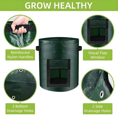 Potato Grow Bag with Harvest Window for Root Vegetables