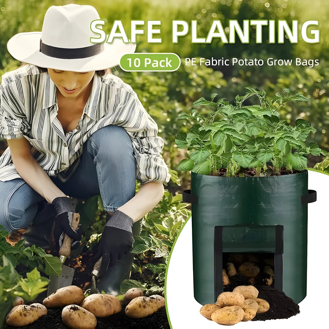 Potato Grow Bag with Harvest Window for Root Vegetables