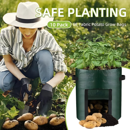 Potato Grow Bag with Harvest Window for Root Vegetables