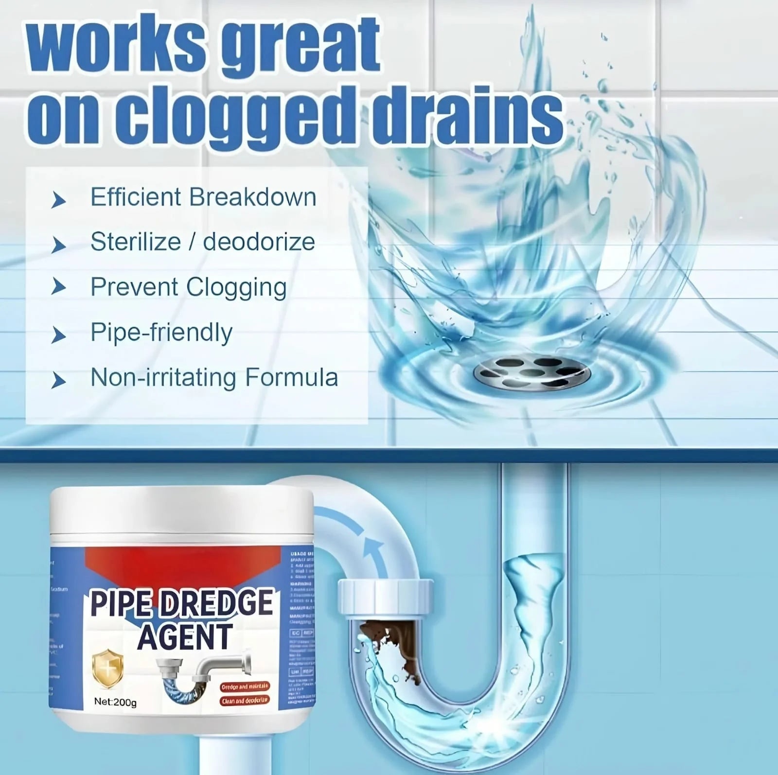 Powerful Drain Cleaner Powder