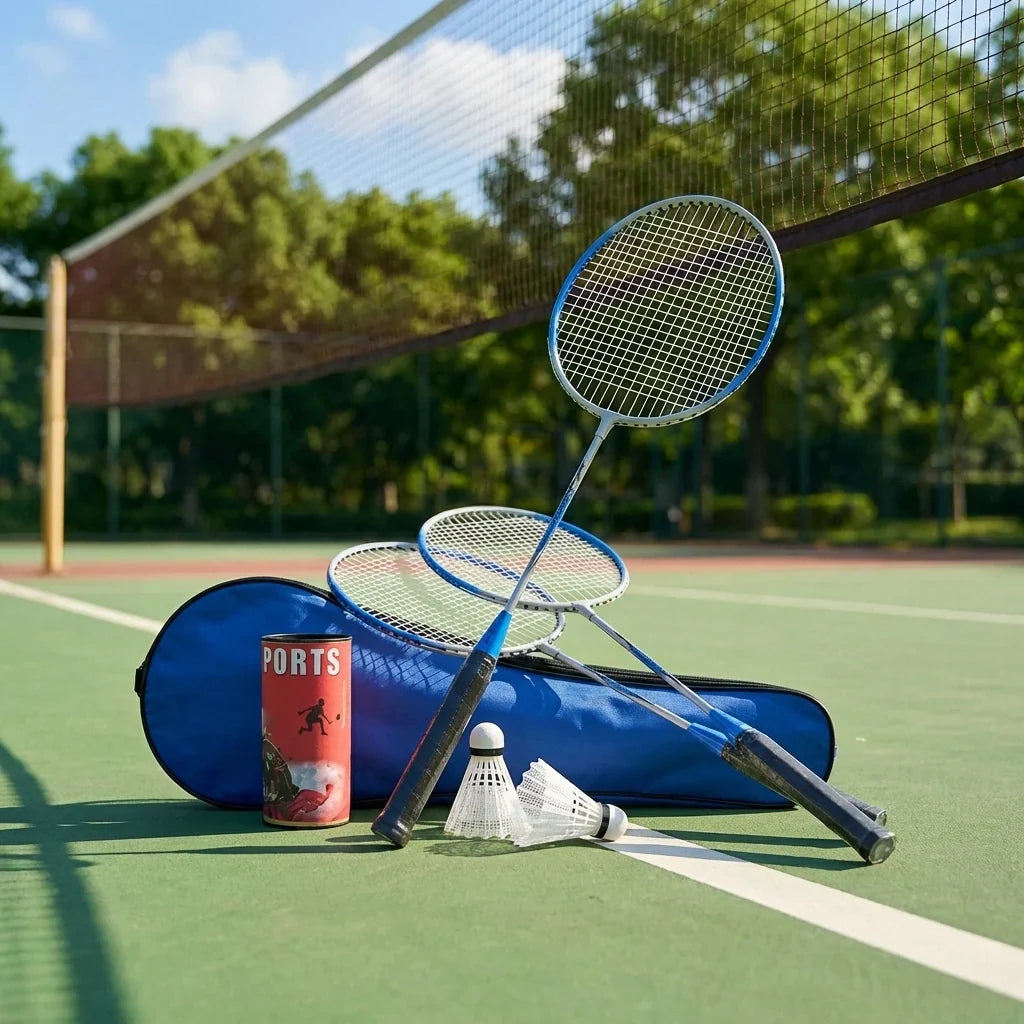 Best premium badminton set with 2 rackets & shuttlecocks - racket sets | 2026 | fast shipping