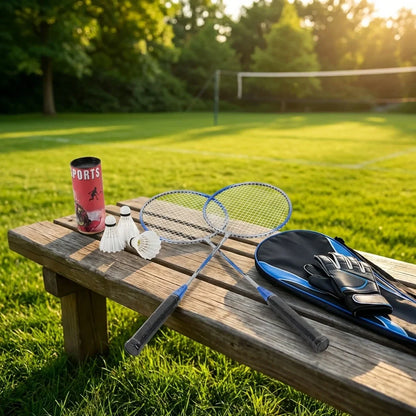Best premium badminton set with 2 rackets & shuttlecocks - racket sets | 2026 | fast shipping